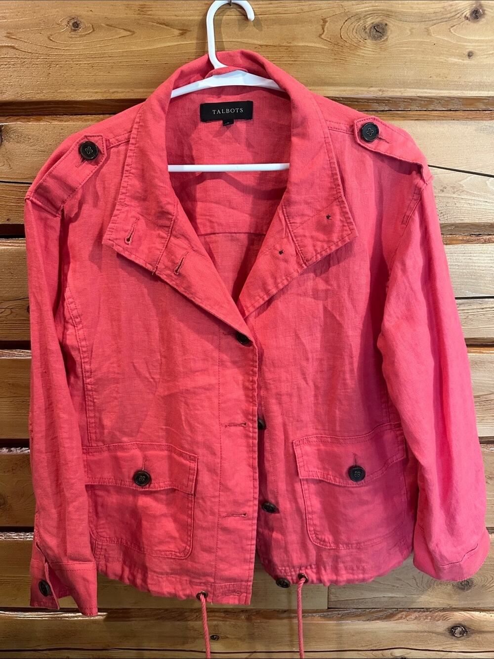 Talbots Coral Utility Jacket with Epaulets